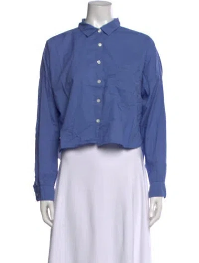 Pre-owned Alex Mill Long Sleeve Button-up Top In Blue