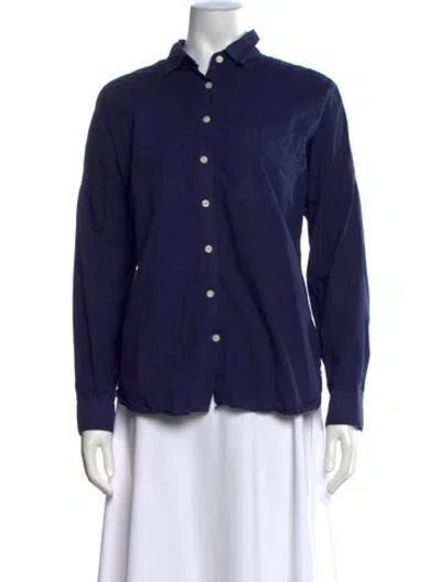 Pre-owned Alex Mill Long Sleeve Button-up Top In Blue