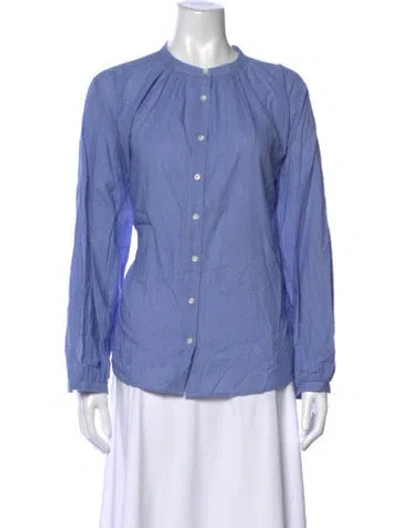 Pre-owned Alex Mill Long Sleeve Button-up Top In Blue