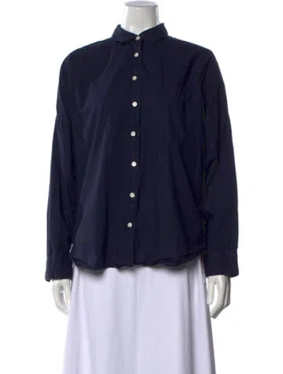 Pre-owned Alex Mill Long Sleeve Button-up Top In Blue
