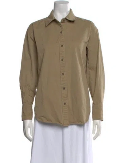 Pre-owned Alex Mill Long Sleeve Button-up Top In Neutral