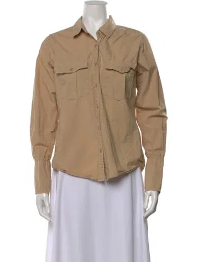 Pre-owned Alex Mill Long Sleeve Button-up Top In Neutral