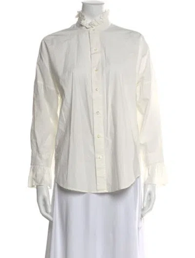 Pre-owned Alex Mill Long Sleeve Button-up Top W/ Tags In White