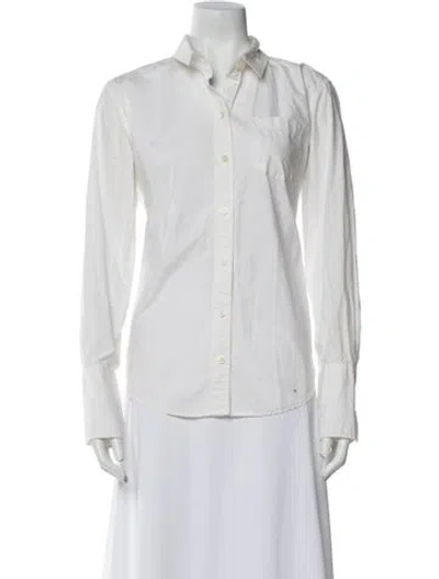 Pre-owned Alex Mill Long Sleeve Button-up Top In White