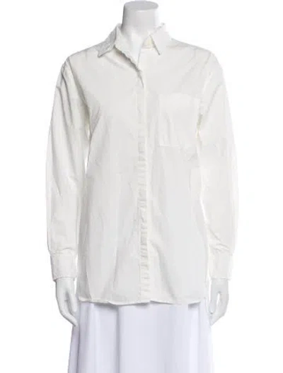 Pre-owned Alex Mill Long Sleeve Button-up Top In White