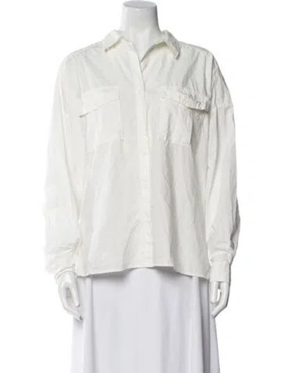 Pre-owned Alex Mill Long Sleeve Button-up Top In White