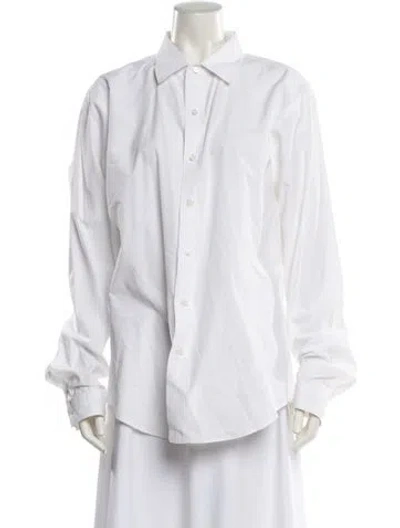 Pre-owned Alex Mill Long Sleeve Button-up Top In White