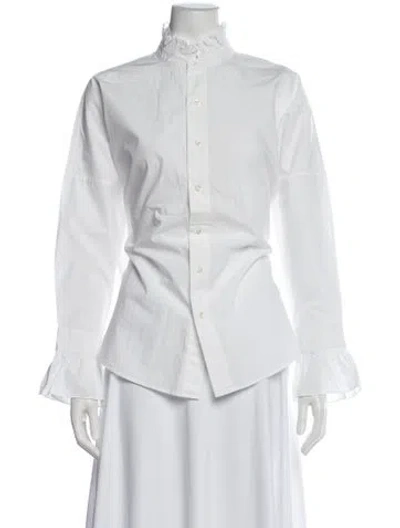 Pre-owned Alex Mill Long Sleeve Button-up Top In White