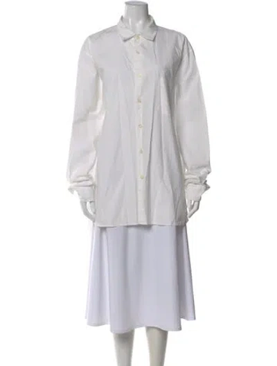 Pre-owned Alex Mill Long Sleeve Button-up Top In White