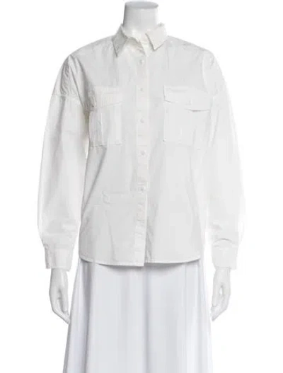 Pre-owned Alex Mill Long Sleeve Button-up Top In White