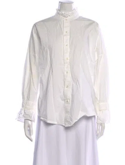 Pre-owned Alex Mill Long Sleeve Button-up Top In White