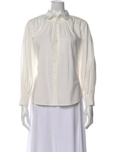 Pre-owned Alex Mill Long Sleeve Button-up Top In White