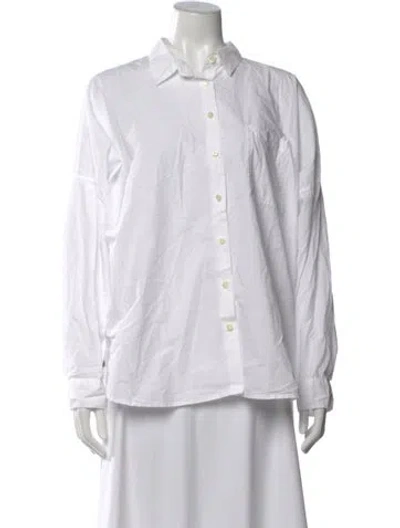 Pre-owned Alex Mill Long Sleeve Button-up Top In White