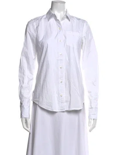 Pre-owned Alex Mill Long Sleeve Button-up Top In White
