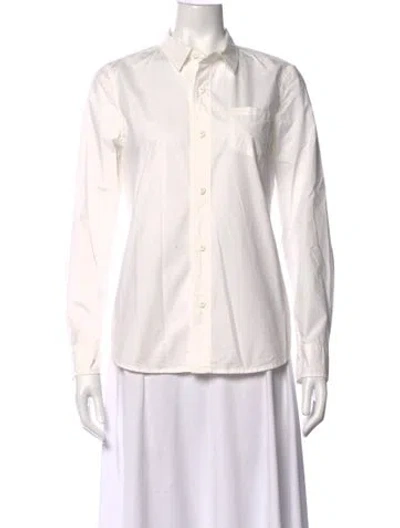 Pre-owned Alex Mill Long Sleeve Button-up Top In White