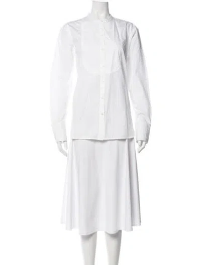 Pre-owned Alex Mill Long Sleeve Button-up Top In White