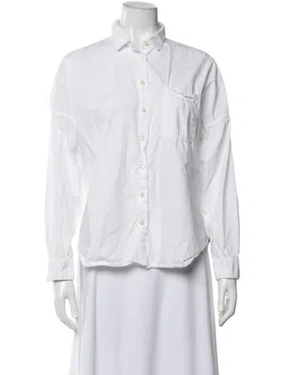 Pre-owned Alex Mill Long Sleeve Button-up Top In White