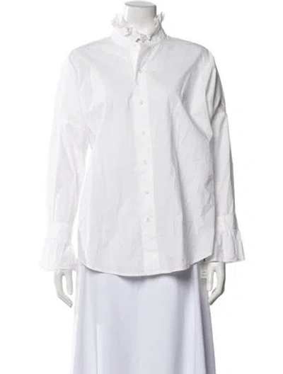 Pre-owned Alex Mill Long Sleeve Button-up Top In White