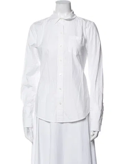Pre-owned Alex Mill Long Sleeve Button-up Top In White