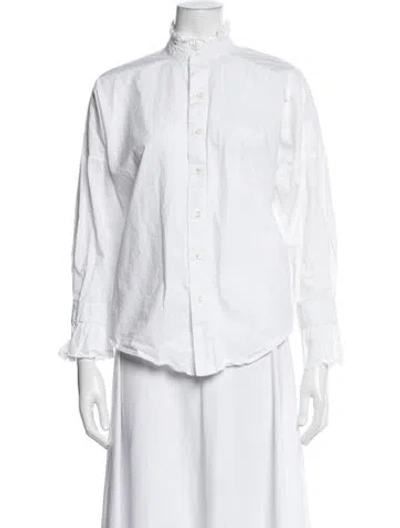 Pre-owned Alex Mill Long Sleeve Button-up Top In White