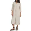 Alex Mill Long Sleeve Linen Midi Shirtdress In Neutral