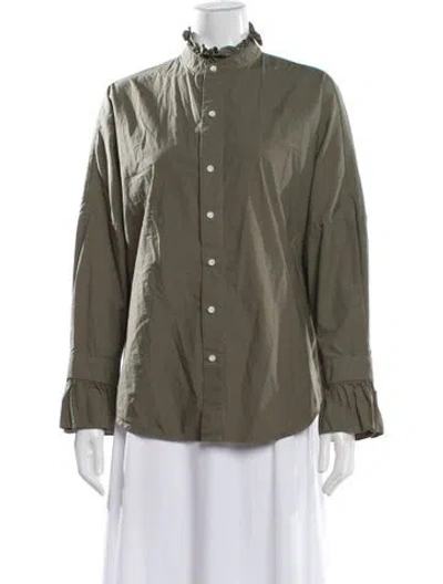 Pre-owned Alex Mill Long Sleeve Top In Green