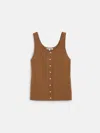 Alex Mill Louisa Vest In Cotton Cashmere In Brown