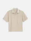 Alex Mill Lucas Polo In Heavyweight Cotton In Neutral