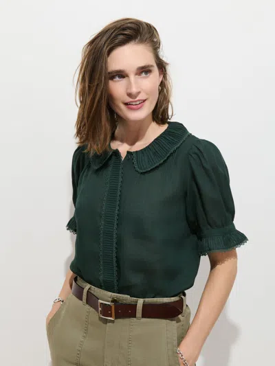 Alex Mill Lucia Top In Ramie In Green