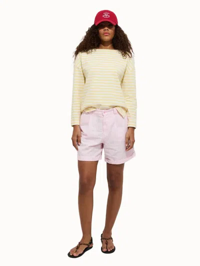 Alex Mill Lucie Classic Short In Light Pink In Animal Print