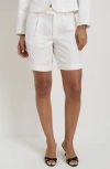 Alex Mill Luna Pleated Short In Linen In White