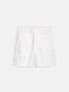 Alex Mill Luna Pleated Short In Linen In White