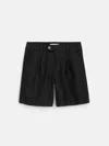 Alex Mill Luna Pleated Short In Linen In Black