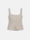 Alex Mill Luna Vest In Flax Linen In Neutral