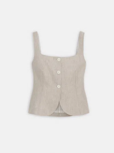 Alex Mill Luna Vest In Flax Linen In Neutral