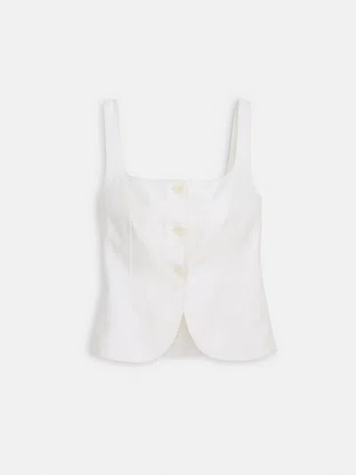 Alex Mill Luna Vest In Linen In White