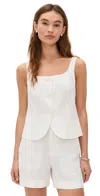 Alex Mill Luna Vest In Linen Off White In White