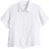 Alex Mill Izzy Button Front Linen Shirt In White