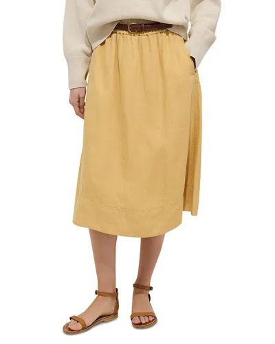 Alex Mill Maddie Skirt In Linen In Yellow