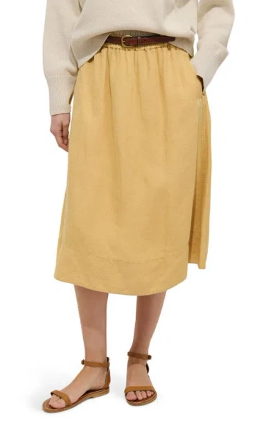 Alex Mill Maddie Skirt In Linen In Yellow