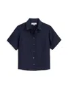 Alex Mill Maddie Shirt In Linen In Dark Navy