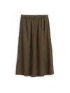 Alex Mill Maddie Skirt In Linen In Deep Moss