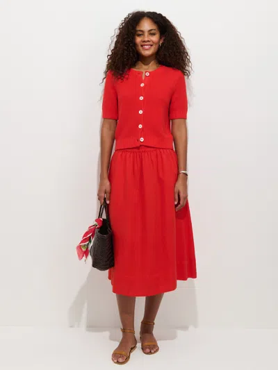Alex Mill Maddie Skirt In Linen In Red