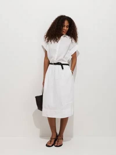Alex Mill Maddie Skirt In Linen In White