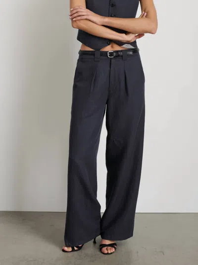 Alex Mill Madeline Pleat Trouser In Twill In Washed Black
