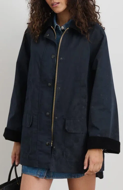 Alex Mill Madison Waxed Cotton Jacket In Black