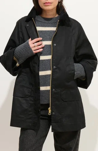 Alex Mill Madison Waxed Cotton Jacket In Black
