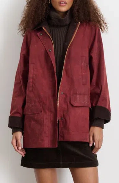 Alex Mill Chiltern Street Jacket In Waxed Cotton In Red
