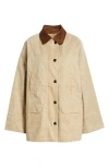 Alex Mill Madison Waxed Cotton Jacket In Khaki