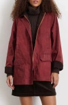Alex Mill Chiltern Street Jacket In Waxed Cotton In Red